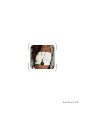 Long Boho Rope Leather Necklace Chunky Pendant Western Statement